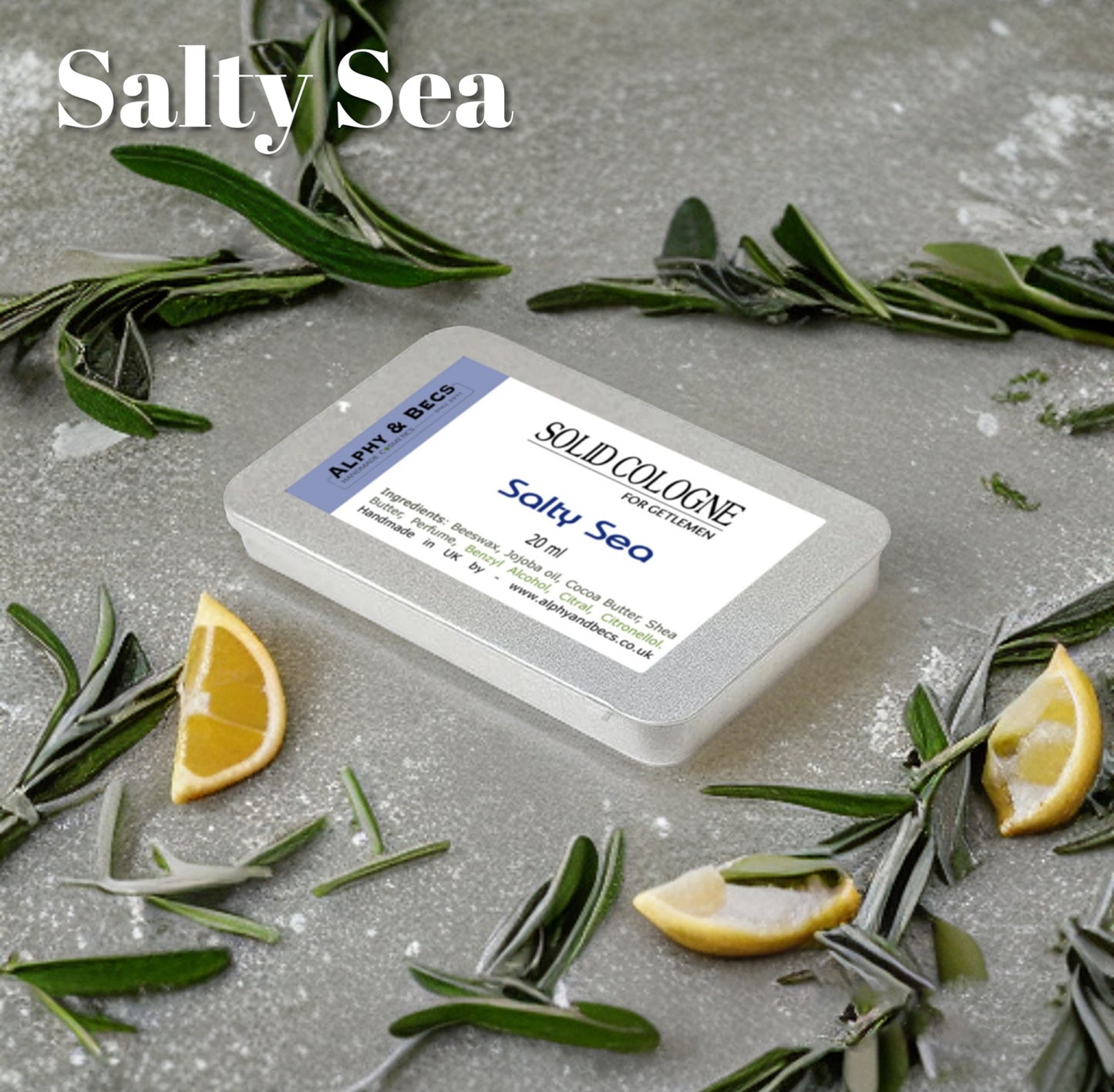 Solid Cologne For Men - Salty Sea - 20ml