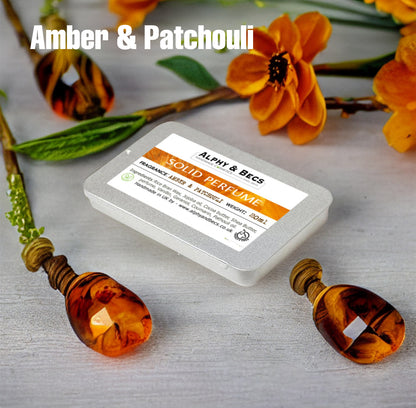 Natural Solid Perfume for Women - AMBER & PATCHOULI - 20ml