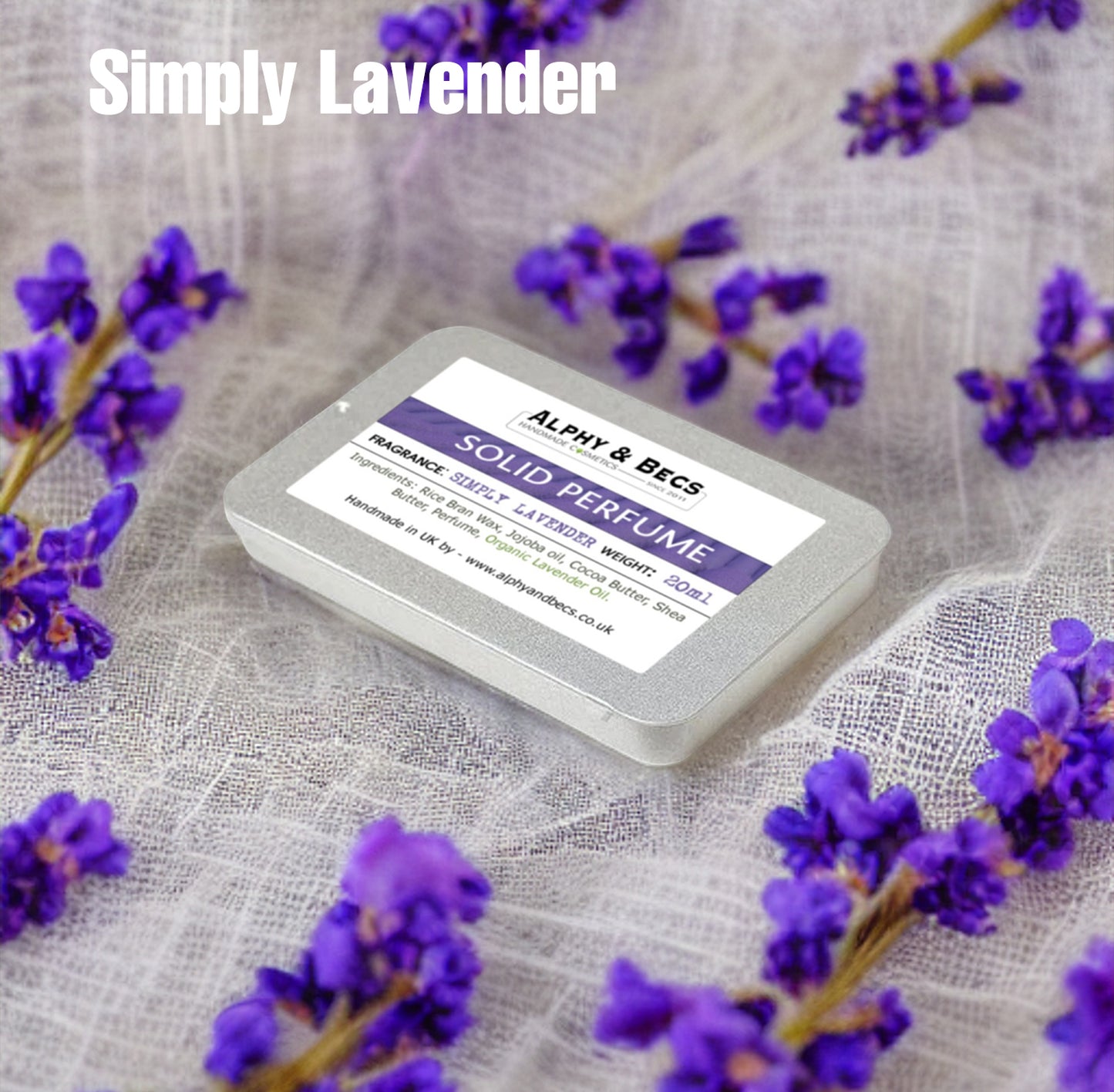 Natural Solid Perfume for Women - SIMPLY LAVENDER - 20ml