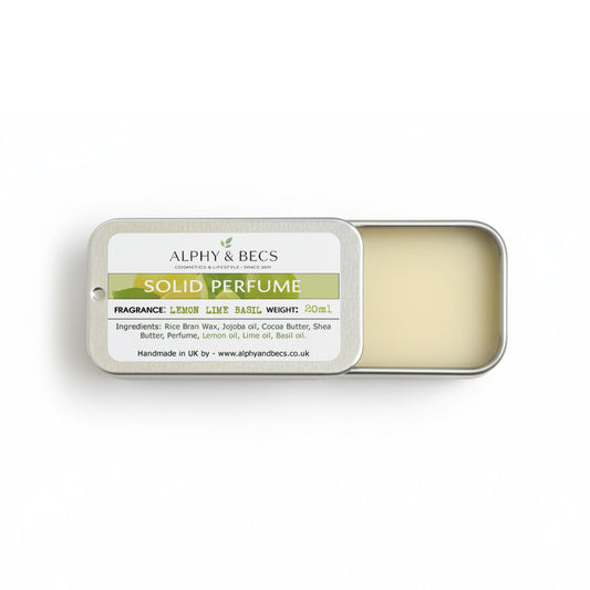 Natural Solid Perfume for Women - LEMON LIME & BASIL