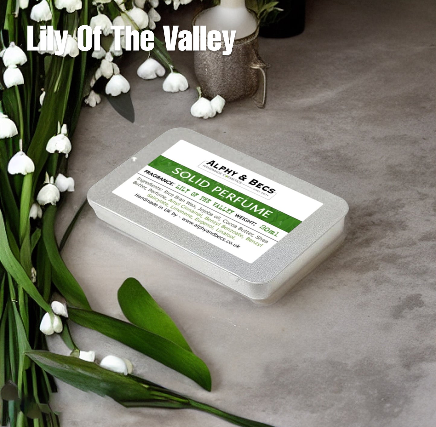 Natural Solid Perfume for Women - Lily Of The Valley - 20ml