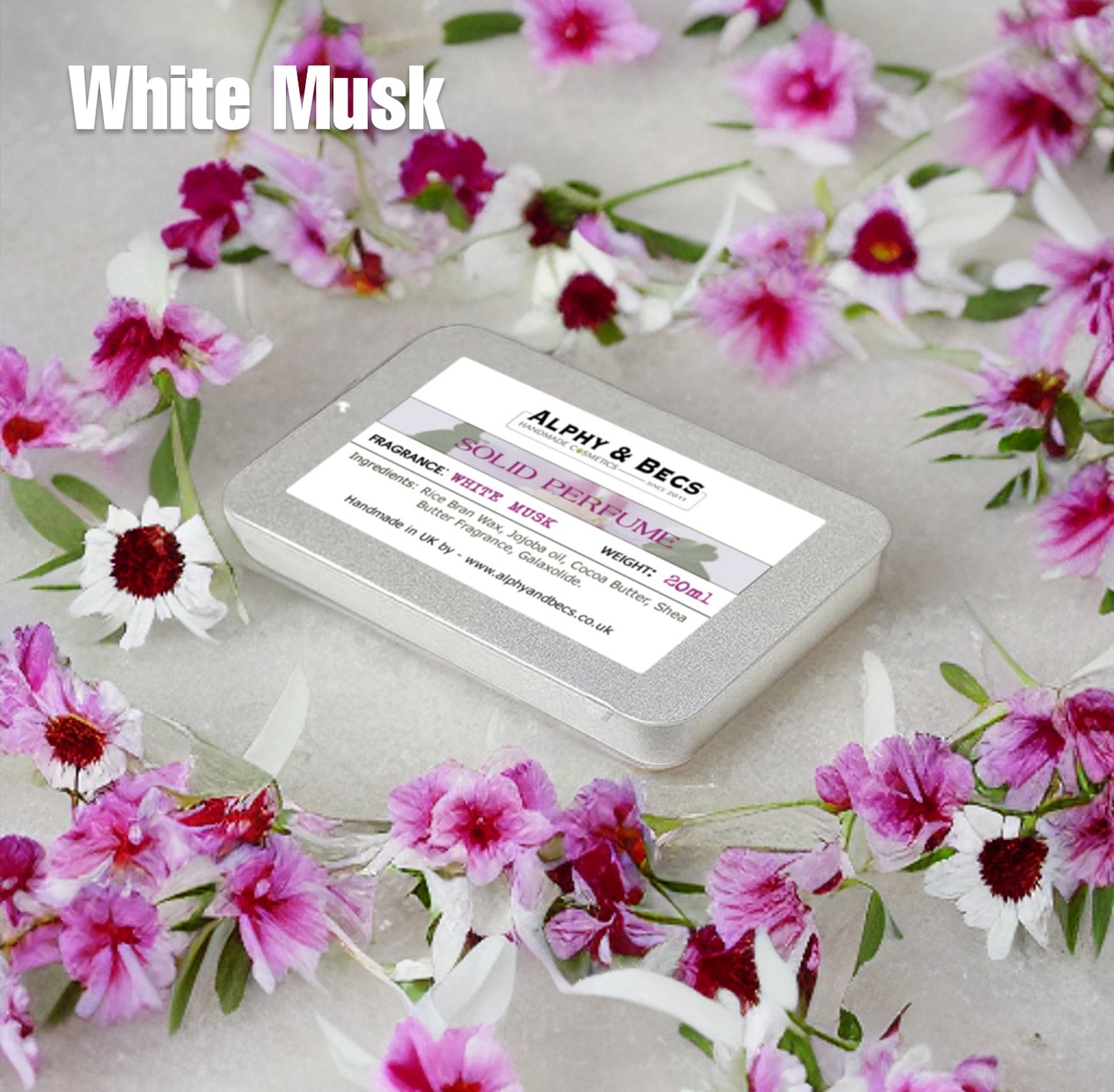 Natural Solid Perfume for Women - White Musk - 20ml