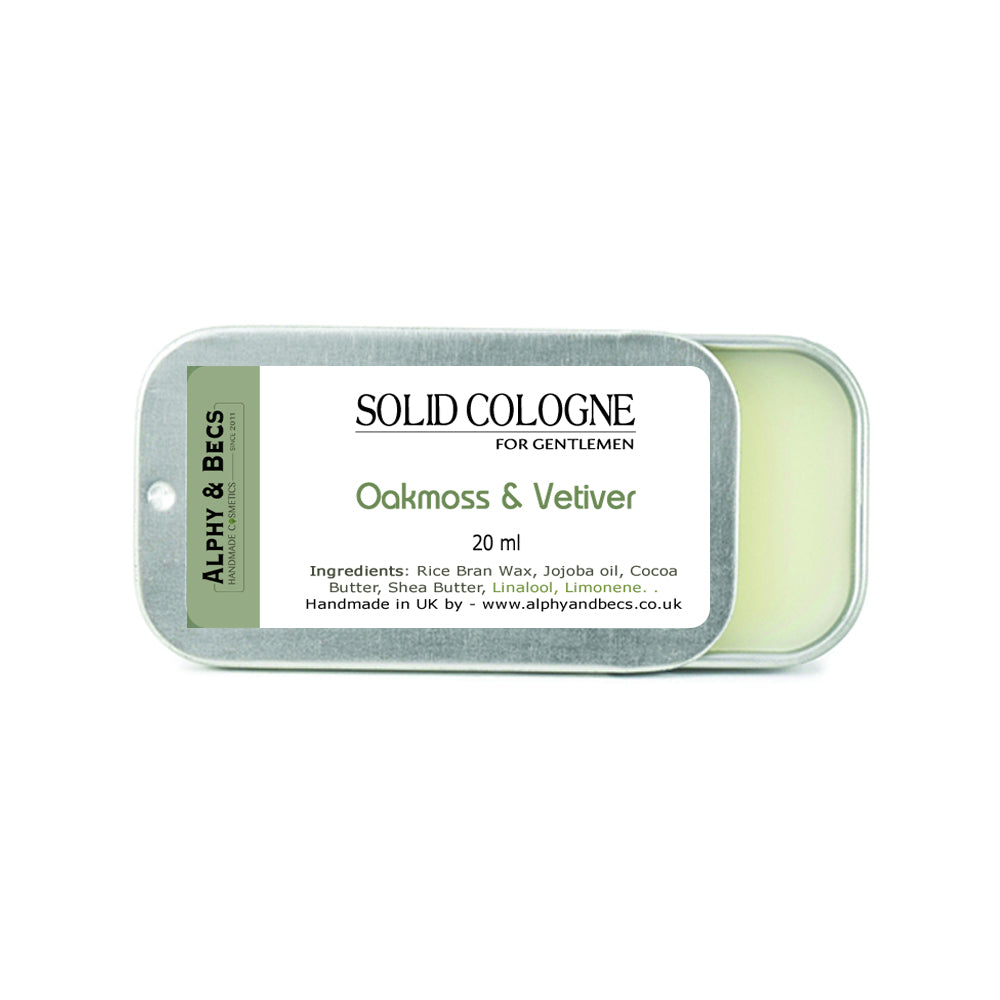 Solid Cologne For Men - Oakmoss & Vetiver - 20ml