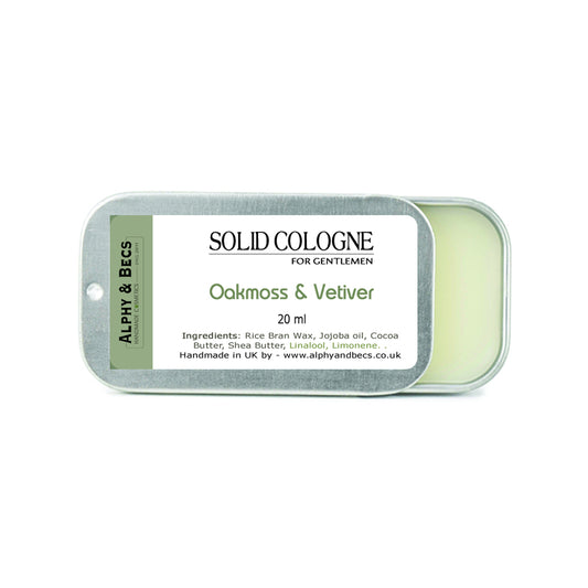 Solid Cologne For Men - Oakmoss & Vetiver - 20ml