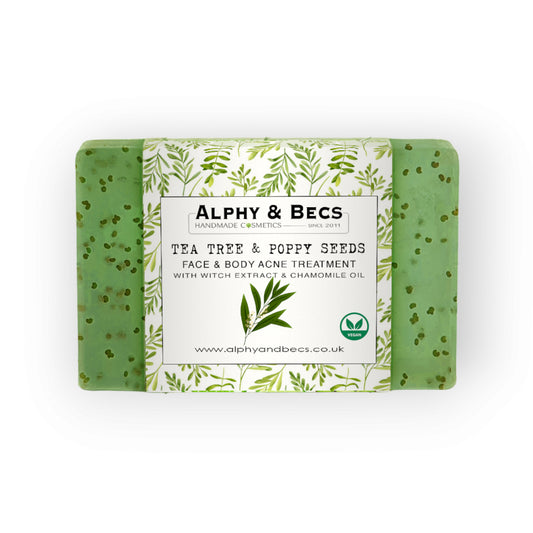 Anti Bacterial Soap Tea Tree & Poppy Seeds - Face & Body Acne Treatment