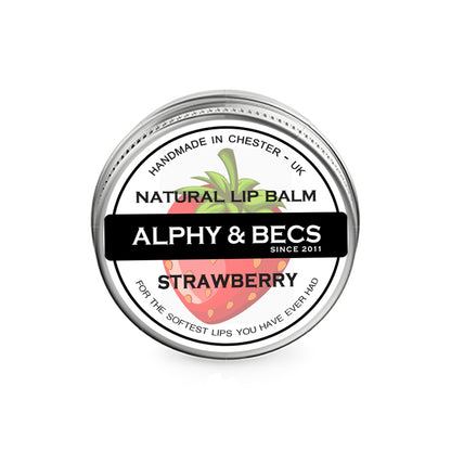 Natural Lip Balm Tin With Mango Butter - STRAWBERRY - 15ml