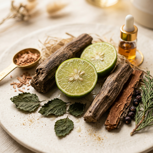 Natural Shaving Oil - Sandalwood, Patchouli, Cedarwood & Lime 100ml