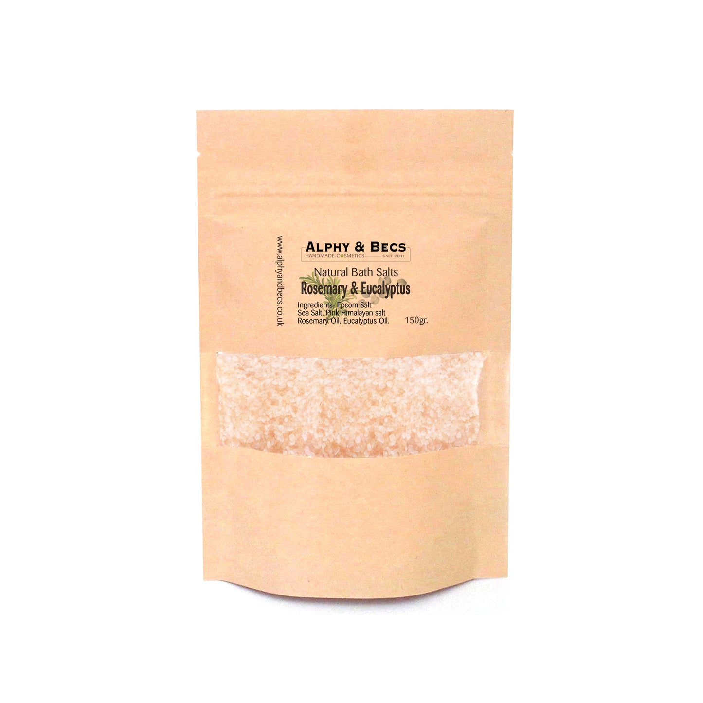 Natural Bath Salts - Rosemary & Eucalyptus - 150gr