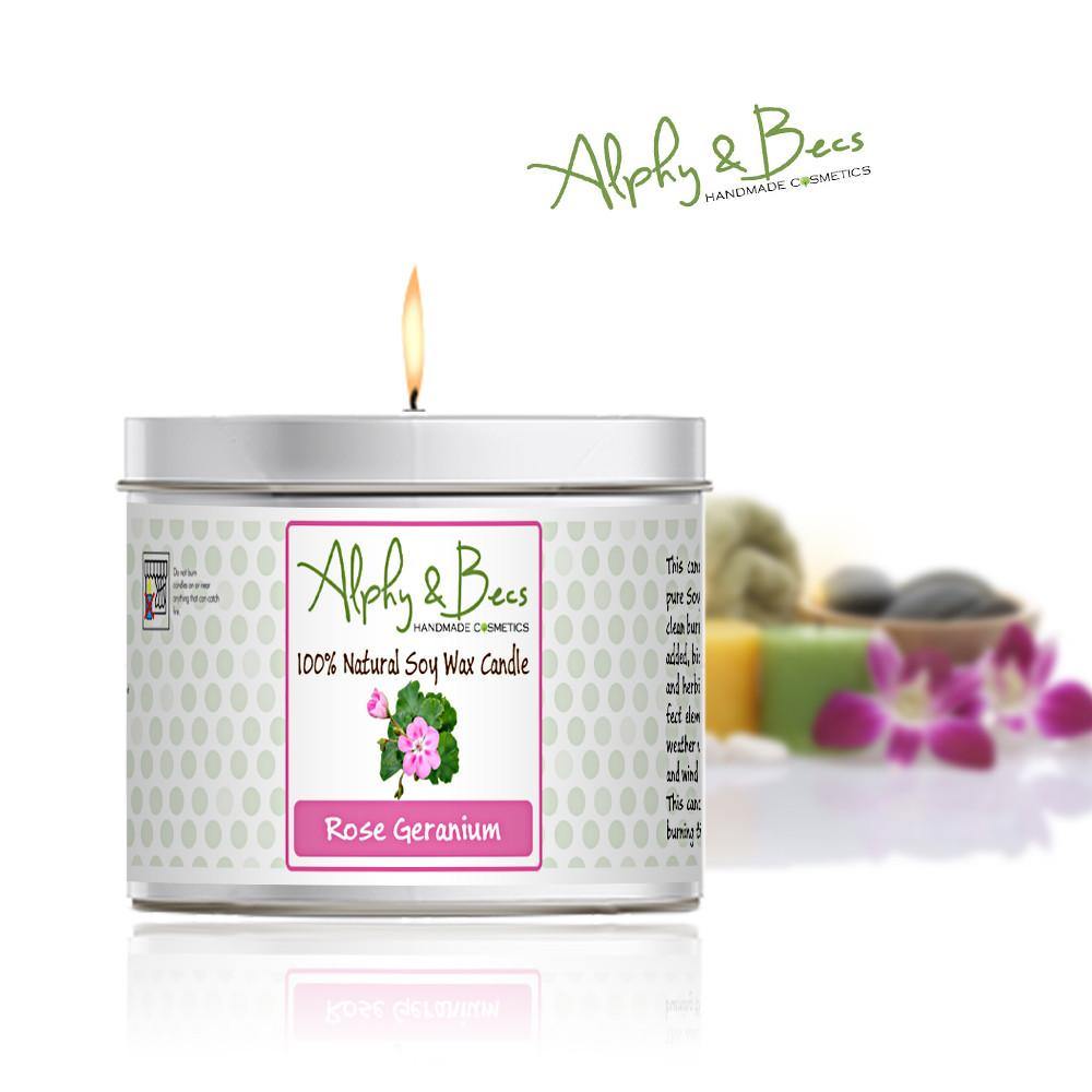 Eco-Soy Candle - Rose Geranium - 200gr.