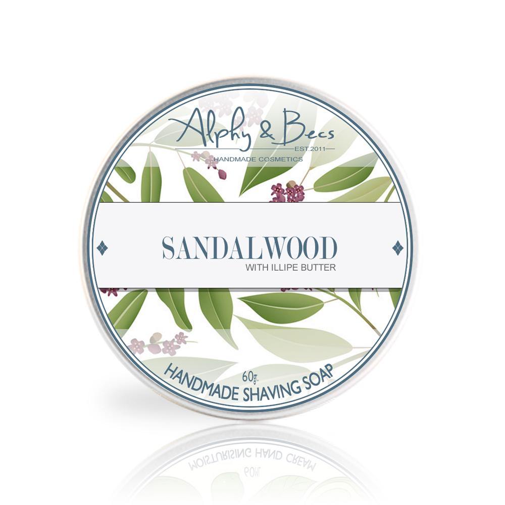 Sandalwood Shaving Soap With Illipe Butter - 60gr. - Alphy & Becs