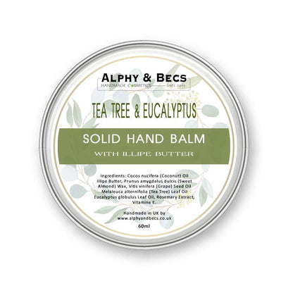 Solid Hand Balm - Tea Tree & Eucalyptus - 60ml - Alphy & Becs