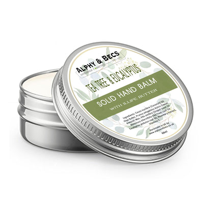 Solid Hand Balm - Tea Tree & Eucalyptus - 60ml - Alphy & Becs