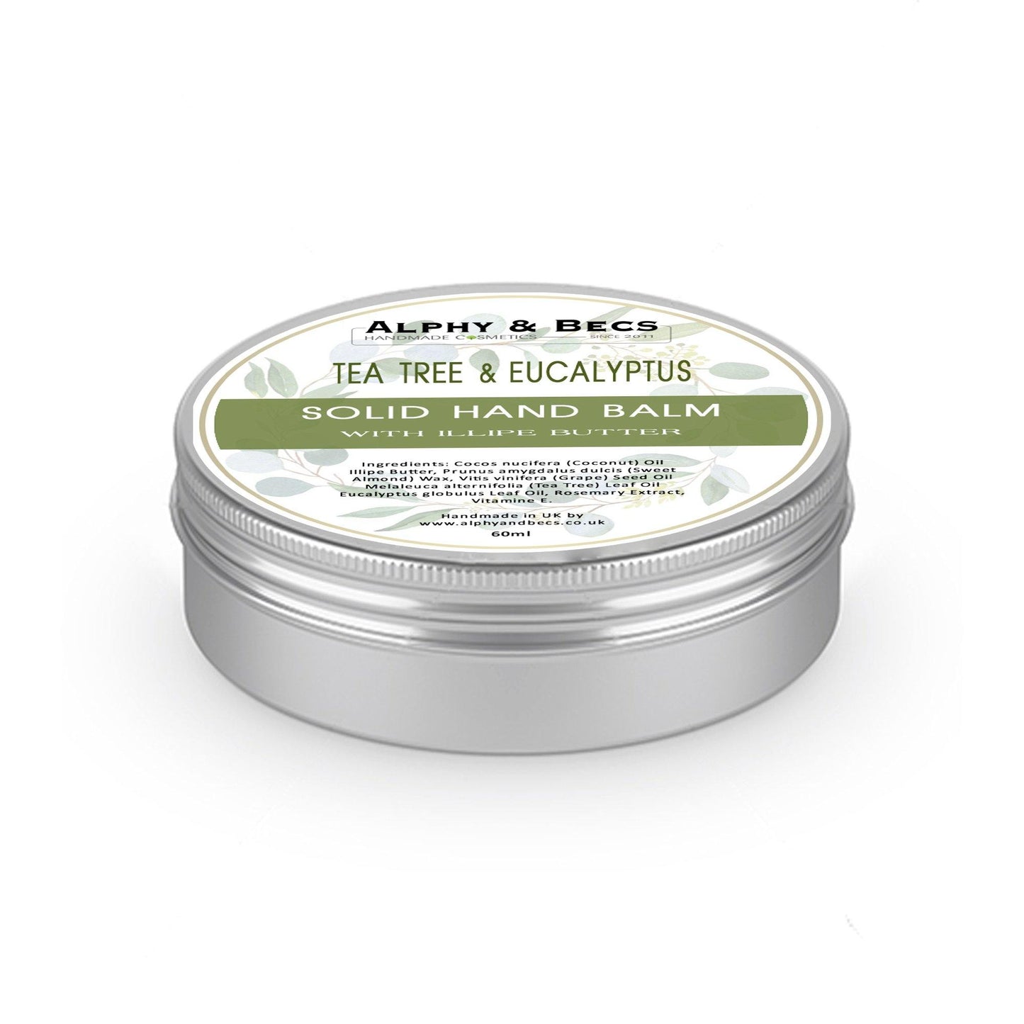 Solid Hand Balm - Tea Tree & Eucalyptus - 60ml - Alphy & Becs