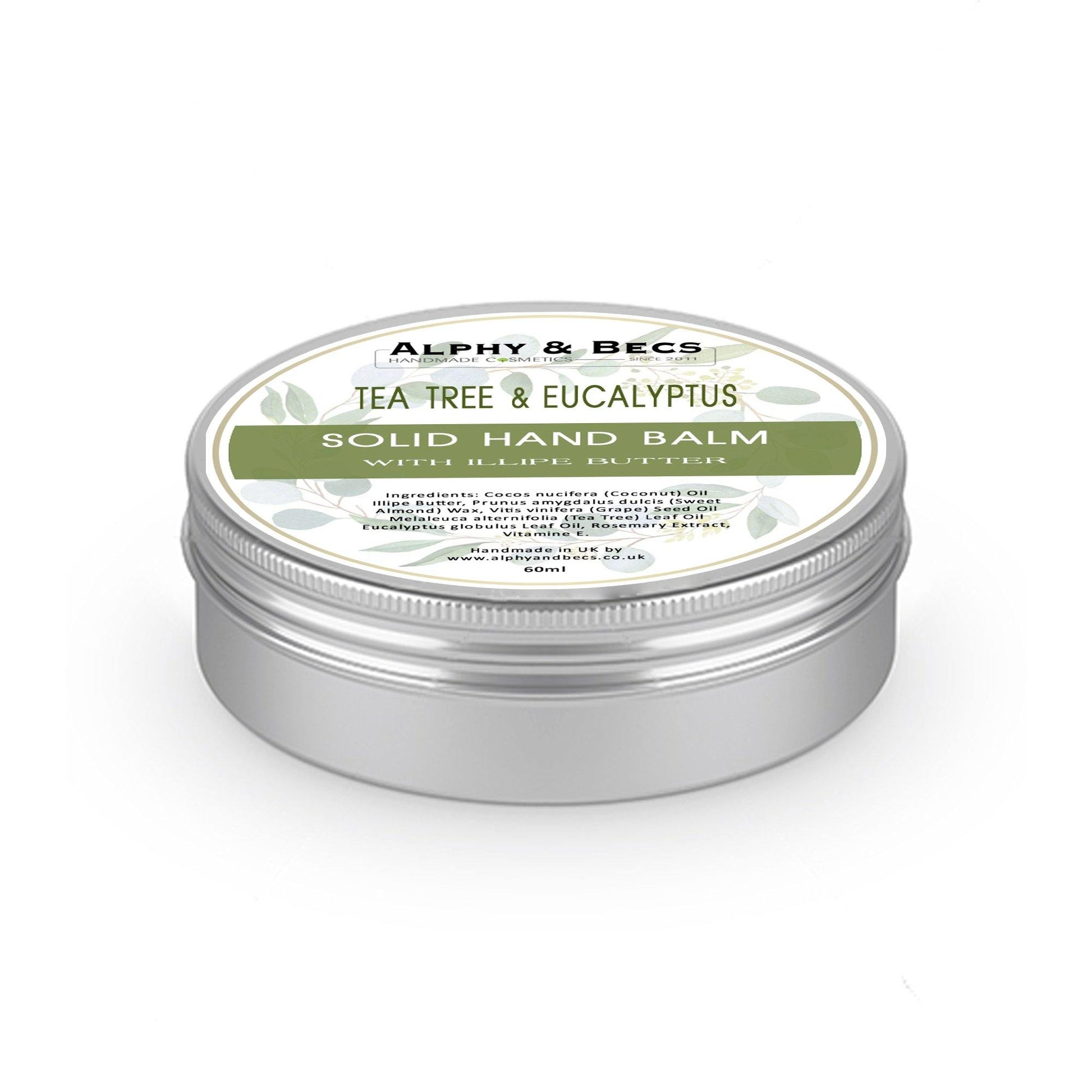 Solid Hand Balm - Tea Tree & Eucalyptus - 60ml - Alphy & Becs