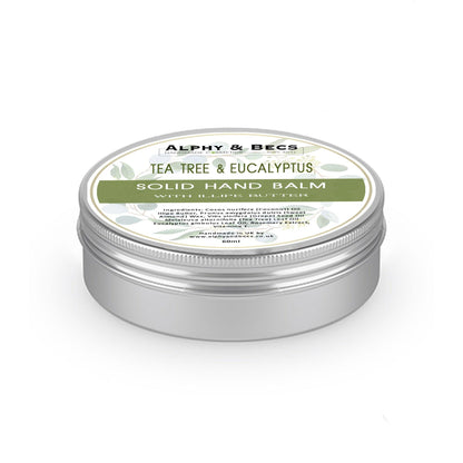 Solid Hand Balm - Tea Tree & Eucalyptus - 60ml - Alphy & Becs