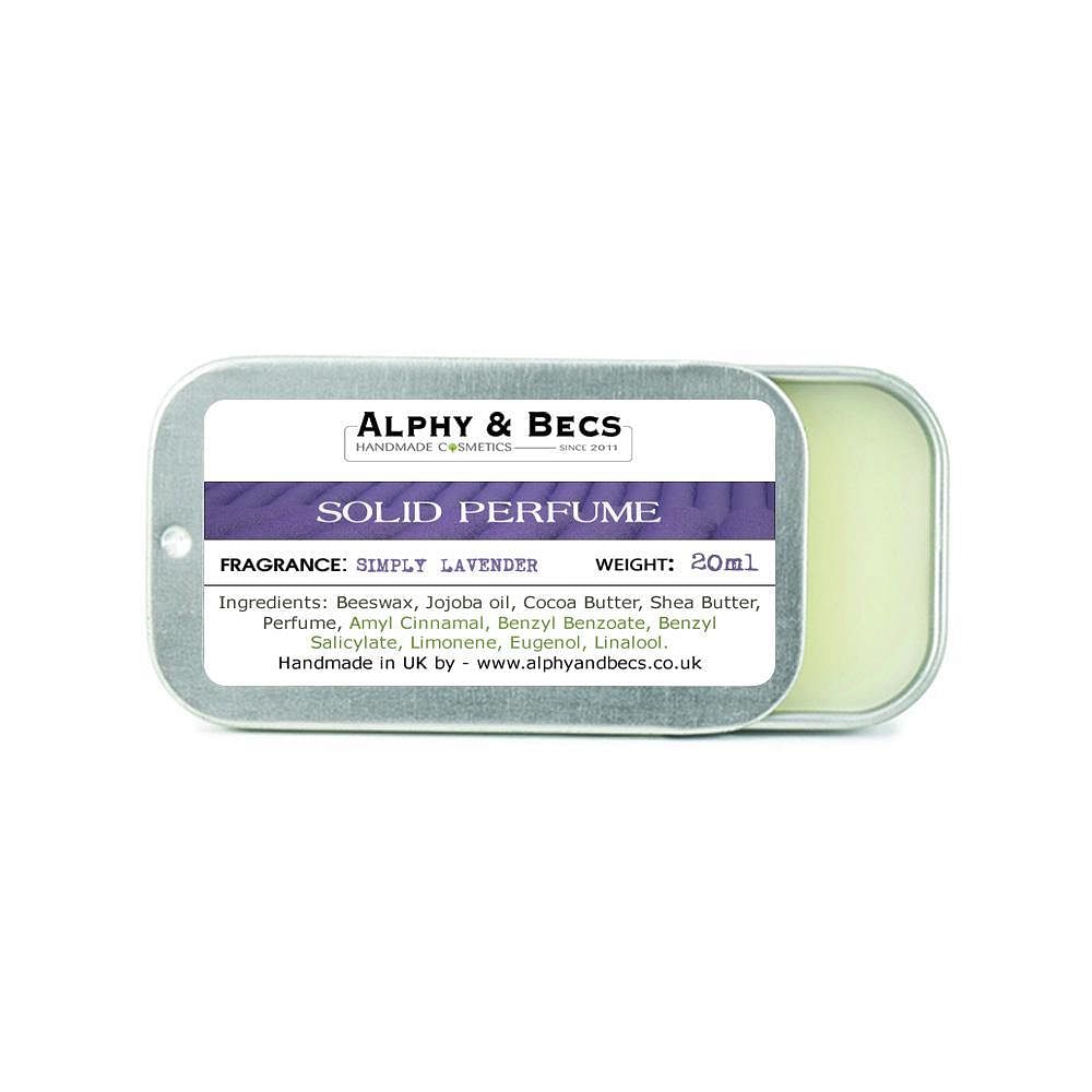 Natural Solid Perfume for Women - SIMPLY LAVENDER - 20ml - Alphy & Becs