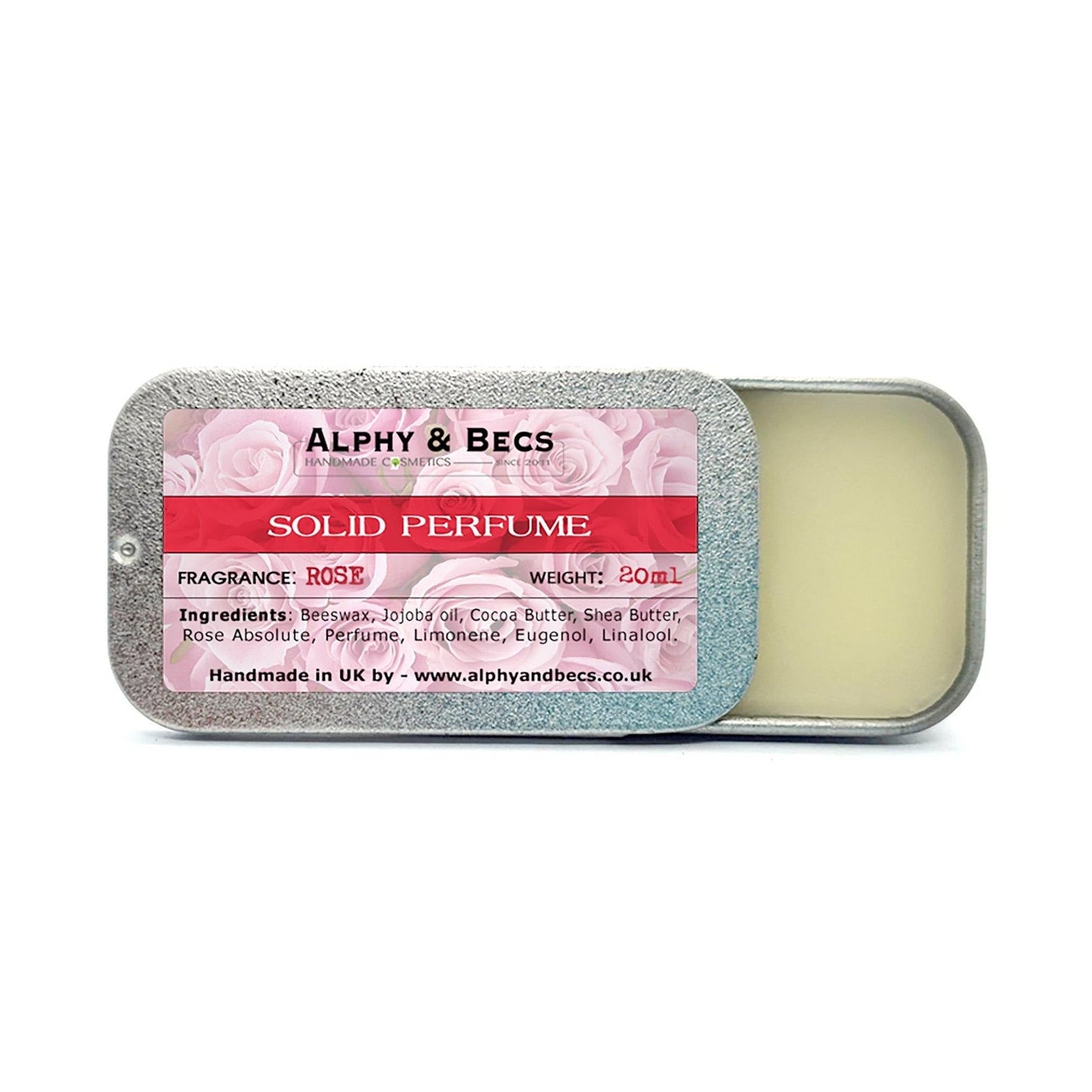 Natural Solid Perfume for Women - ROSE - 20ml - Alphy & Becs