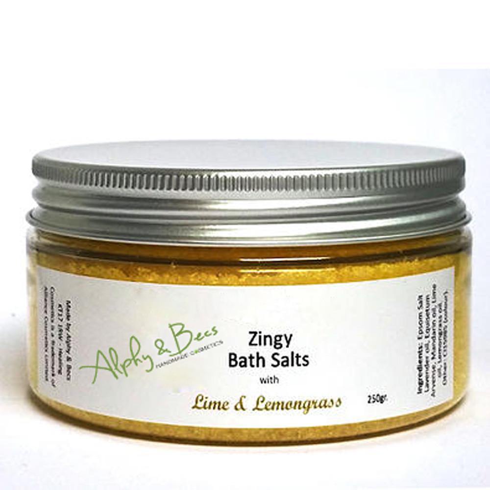 Zingy Bath Salts - Lime & Lemongrass - Alphy & Becs